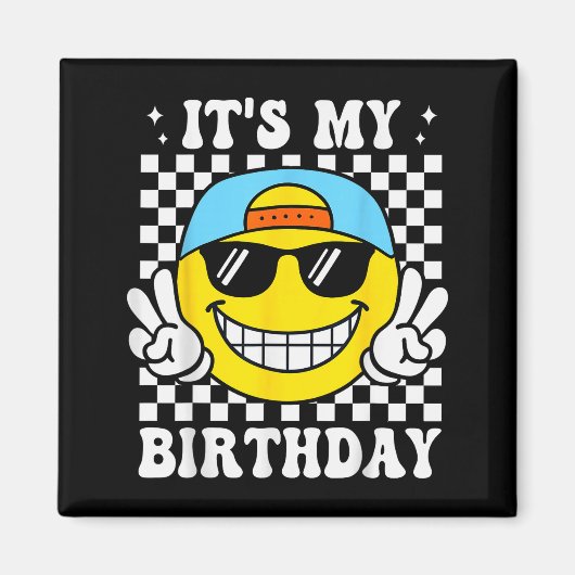 Bruh It's My Birthday Peace Sign Smile Birthday Fo Magneet (Voorkant)