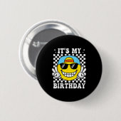 Bruh It's My Birthday Peace Sign Smile Birthday Fo Ronde Button 5,7 Cm (Voorkant /achterkant)
