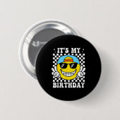 Bruh It's My Birthday Peace Sign Smile Birthday Fo Ronde Button 5,7 Cm (Voorkant /achterkant)