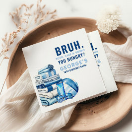 BRUH.. Je hongerige blauwe zwembad party jongen ve Servet