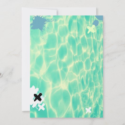 Bruh je in Pool Party Tiener Jongen Verjaardag Kaart (Achterkant)