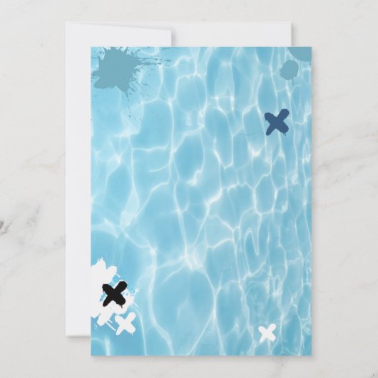 Bruh je in Pool Party Tiener Jongen Verjaardag Kaart (Achterkant)