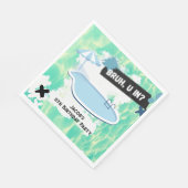 Bruh je in Zomer Zwembad Party Tiener Jongen Verja Servet (Hoek)