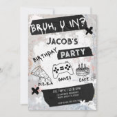 Bruh Jij In Videospel Tiener Jongen Verjaardag Kaart (Voorkant)