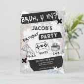 Bruh Jij In Videospel Tiener Jongen Verjaardag Kaart (Staand voorkant)