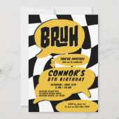 Bruh Jongens Tiener Verjaardagsfeestje Kaart (Voorkant)