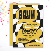 Bruh Jongens Tiener Verjaardagsfeestje Kaart