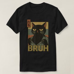 Bruh Kat Meme Japanse Anime Esthetiek T-shirt