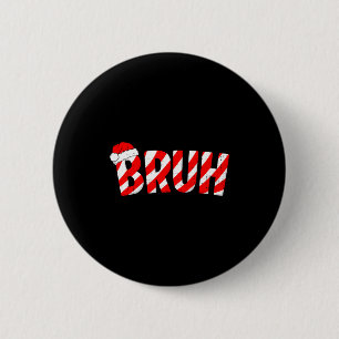 Bruh Kerst Kerststok Sinterklaas Hoed Xmas Slang M Ronde Button 5,7 Cm
