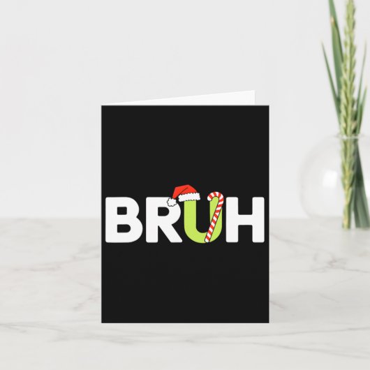 Bruh Kerst Kinder Tiener Jongens Kerst Kaart (Voorkant)
