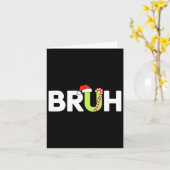 Bruh Kerst Kinder Tiener Jongens Kerst Kaart (Gele Bloem)