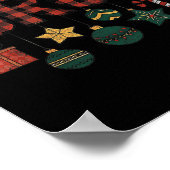 Bruh Kerst Rood Plaid Tiener Jongens Kinder Xmas P Poster (Hoek)