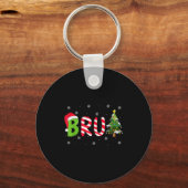 Bruh kerst zeggende bro grap mannen jongens Bruh m Sleutelhanger (Voorkant)