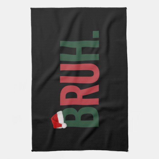 Bruh kerstcadeaus voor hem haar moeder papa broos  theedoek (Verticaal)