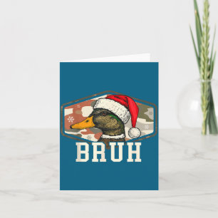Bruh Kerstman Eend Jacht Camo Hoed Mannen Vrouwen  Kaart