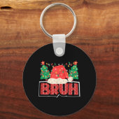 Bruh Kerstmis Grappig Gen Z en Gen Alpha Kerstmis Sleutelhanger (Voorkant)