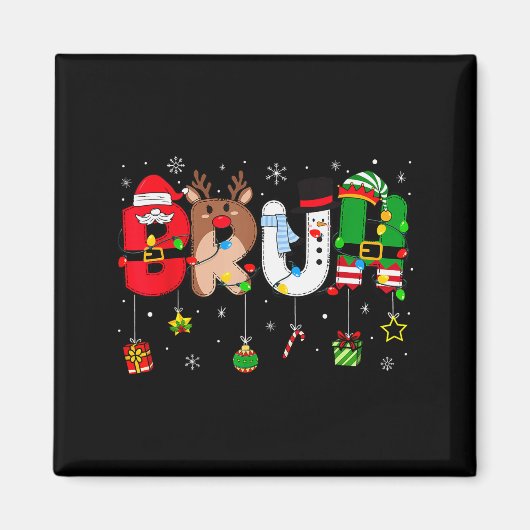Bruh Kerstmis Kinderen Tiener Jongens Grappige Ker Magneet (Voorkant)