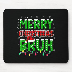 Bruh Kerstmis Rood Geruit Muismat