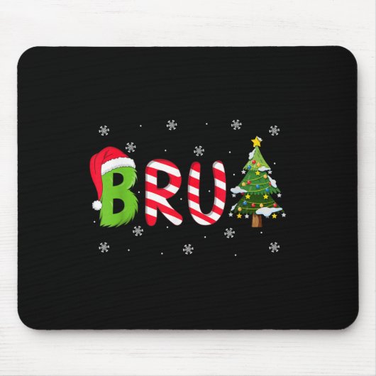 Bruh Kerstmis Uitspraak Bro Grapig Mannen Jongens  Muismat (Voorkant)