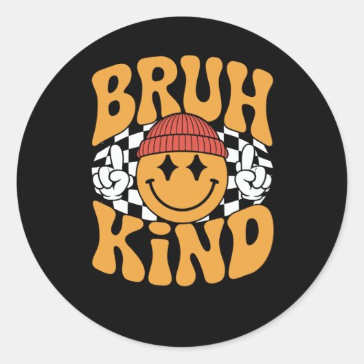 Bruh Kind – Smiley Vibes Sticker (Voorkant)