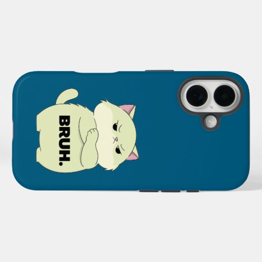 Bruh Kitty Iphone Case (Achterkant (horizontaal))