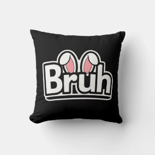 Bruh Konijnenoren Cute Meme Grafisch Kussen