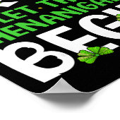 Bruh laat de shenanigans beginnen Funny St. Patric Poster (Hoek)