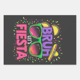 Bruh, laten we Fiesta Cinco de Mayo Mexicaanse cul Inpakpapier Vel