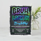 Bruh Lock In Birthday Kaart (Staand voorkant)