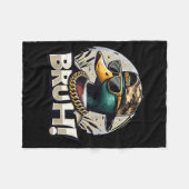 Bruh Mallard Duck Funny Duck Hunting Humor  Fleece Deken (Voorkant (Horizontaal))