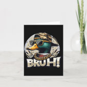 Bruh Mallard Duck Funny Duck Hunting Humor  Kaart (Voorkant)
