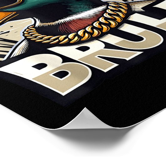 Bruh Mallard Duck Funny Duck Hunting Humor Poster (Hoek)