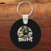 Bruh Mallard Duck Funny Duck Hunting Humor Sleutelhanger (Voorkant)