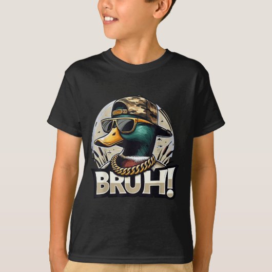 Bruh Mallard Duck Funny Duck Hunting Humor T-shirt (Voorkant)