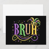 Bruh Mardi Gras – Grappig en feestelijk carnaval Kaart (Voorkant / Achterkant)