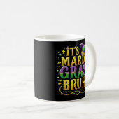 Bruh Mardi Gras – Grappig en feestelijk carnaval Koffiemok (Voorkant rechts)