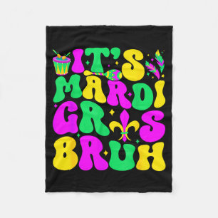 Bruh Mardi Gras tieners jongens kinderen Mardi Gra Fleece Deken