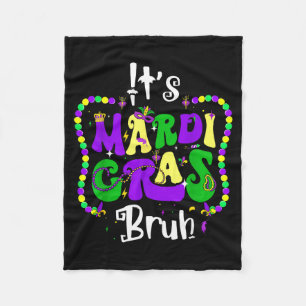 Bruh Mardi Gras tieners jongens kinderen Mardi Gra Fleece Deken