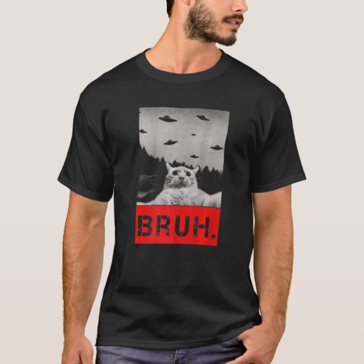 Bruh. Meme Cat Shirt Funny Brother  Gift me (Voorkant)