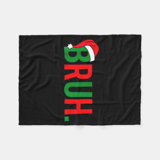 Bruh Meme Christmas Fleece Deken (Voorkant (Horizontaal))