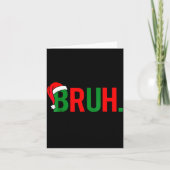 Bruh Meme Christmas Kaart (Voorkant)