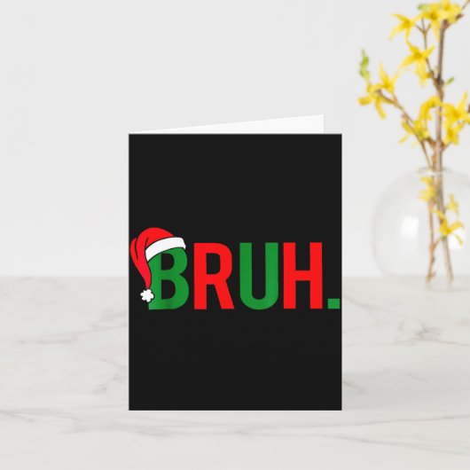 Bruh Meme Christmas Kaart (Gele Bloem)