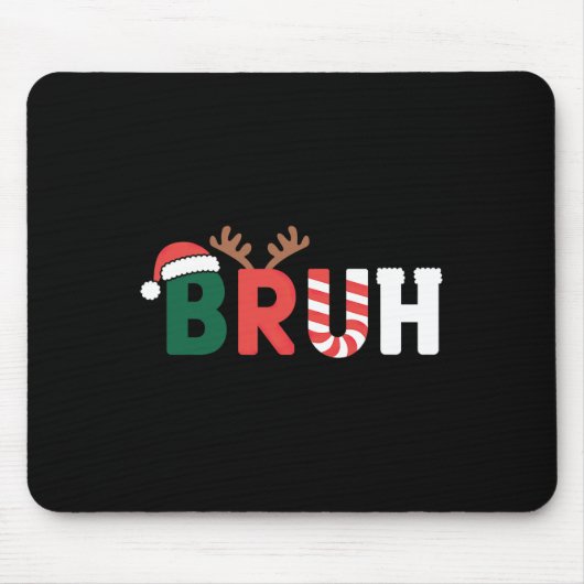 Bruh Meme Christmas Muismat (Voorkant)