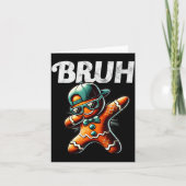 Bruh Meme Cool Gingerbread Dabbing Funny Christmas Kaart (Voorkant)