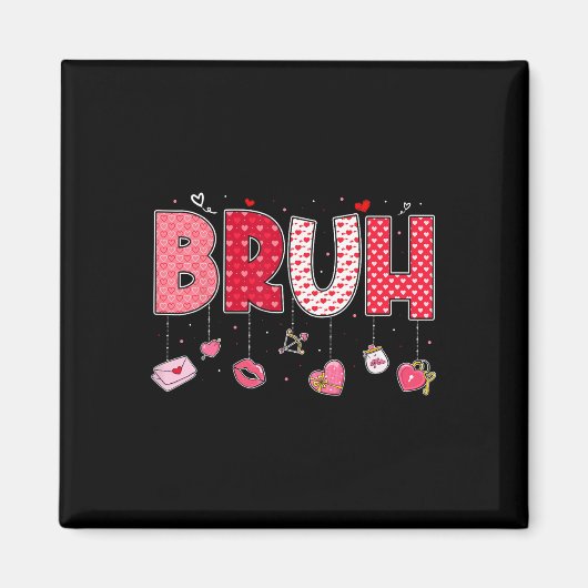 Bruh Meme Funny Saying Bro Greeting Teens Boys Val Magneet (Voorkant)