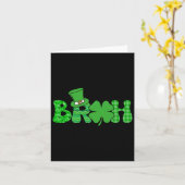 Bruh Meme Funny St Patricks Day Shamrock Iers Kaart (Gele Bloem)