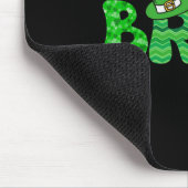 Bruh Meme Funny St Patricks Day Shamrock Iers Muismat (Hoek)