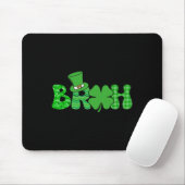 Bruh Meme Funny St Patricks Day Shamrock Iers Muismat (Met muis)