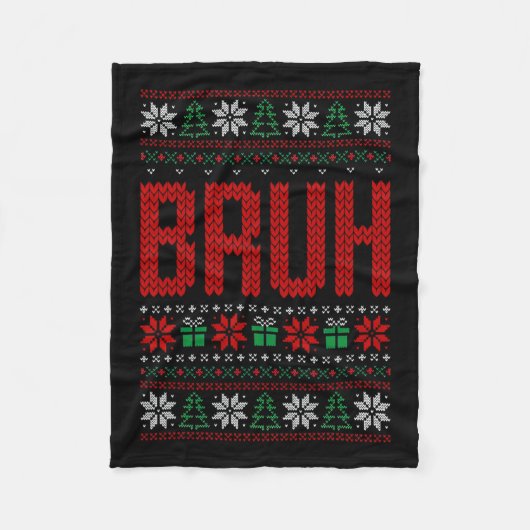 Bruh Meme Gezegde Bro Groeten Tiener Jongens Manne Fleece Deken (Voorkant)