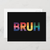 Bruh Meme Grappig Gezegde Bro Groet Gay LGBT Pride Briefkaart (Voorkant / Achterkant)